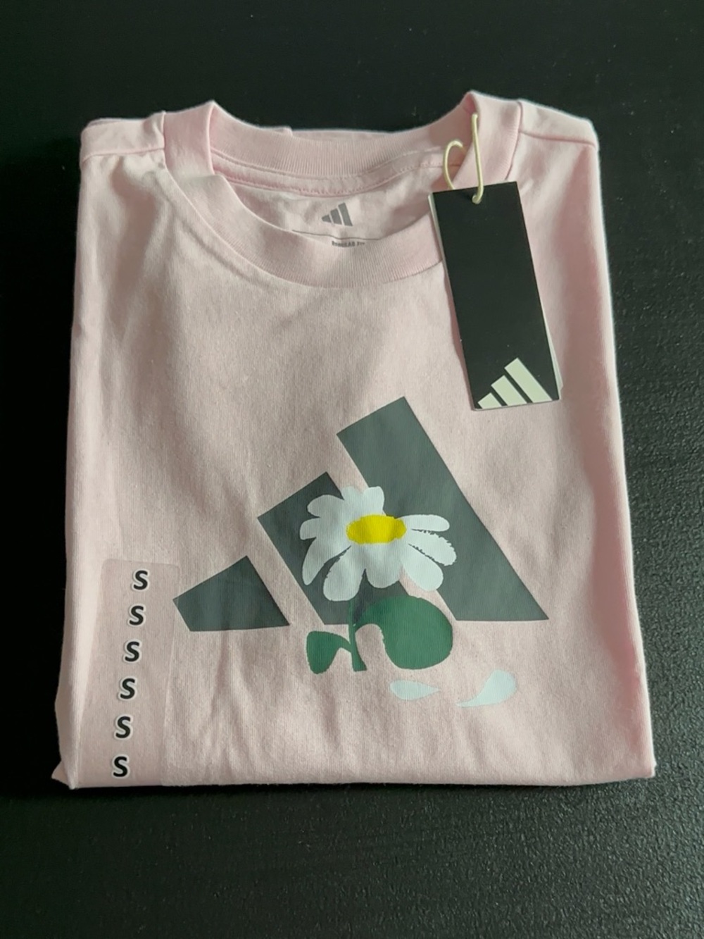 adidas Light Pink Daisy Graphic Tee
